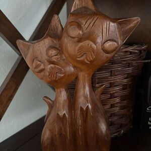 MCM Wooden Cat Sculpture